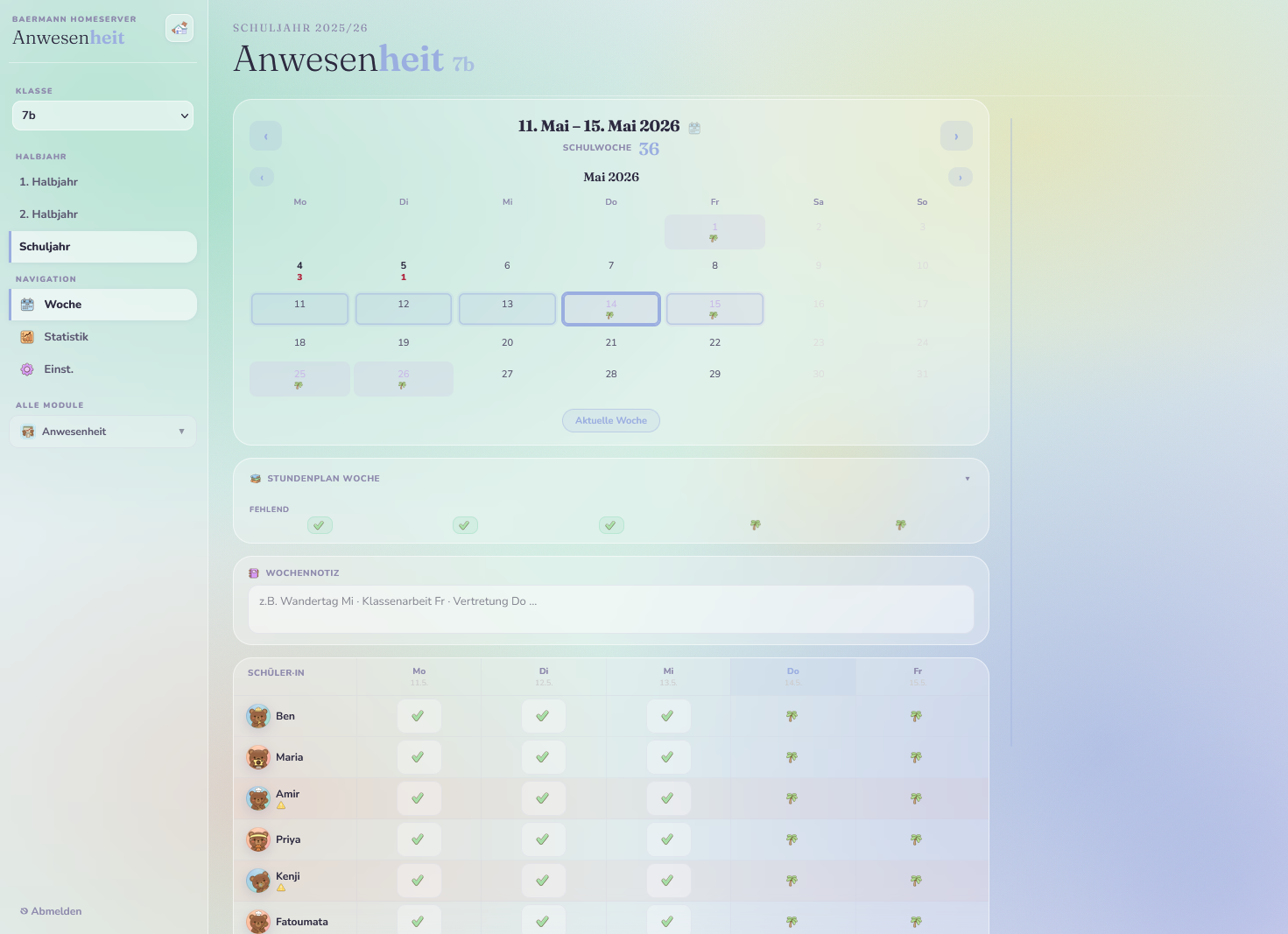 Anwesenheit Desktop