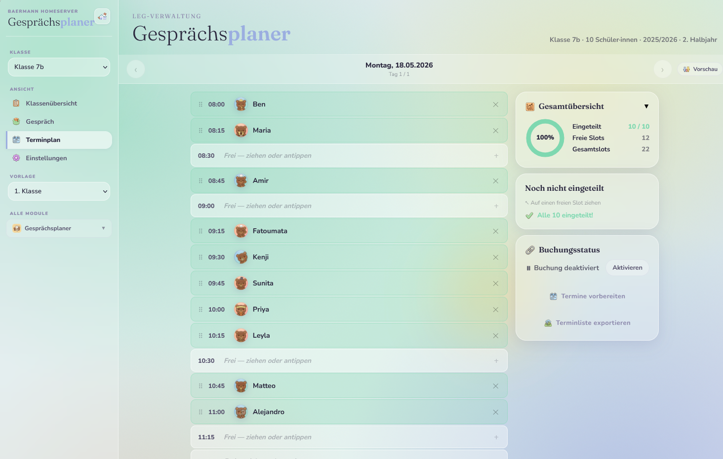 Gesprächsplaner Desktop