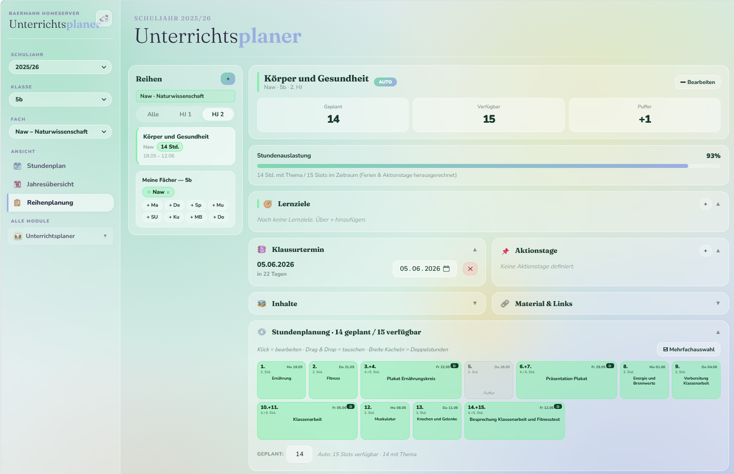 Unterrichtsplaner Desktop