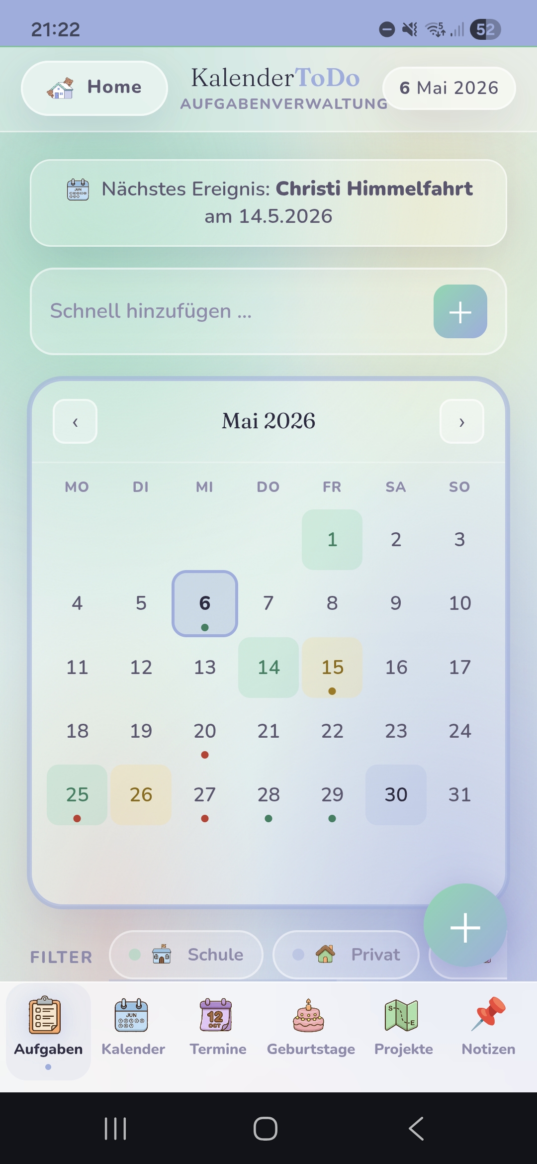 Kalender Screenshot