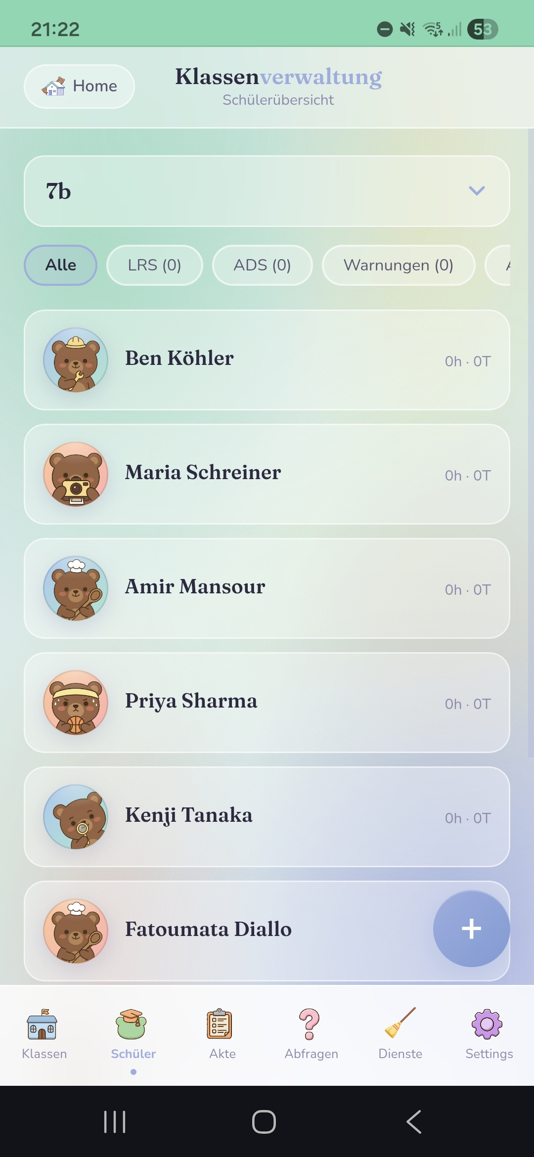Klassen Screenshot