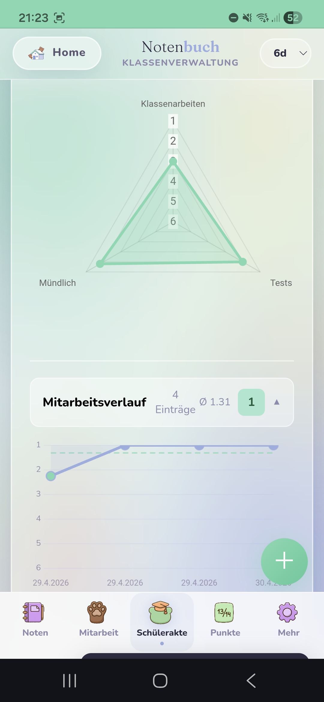 Notenbuch Screenshot