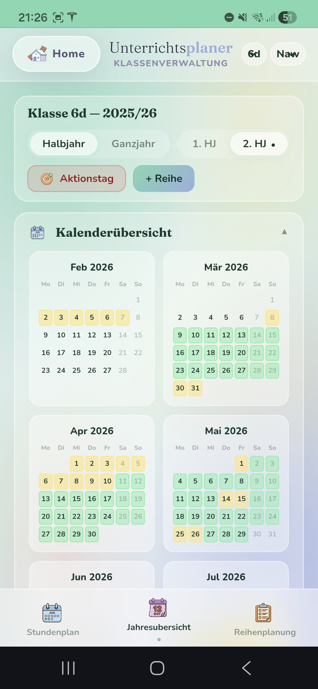 Unterrichtsplaner Screenshot